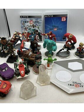 Disney Infinity Figures Lot of 20+ PS3 games Portals Toy Story Monsters Inc